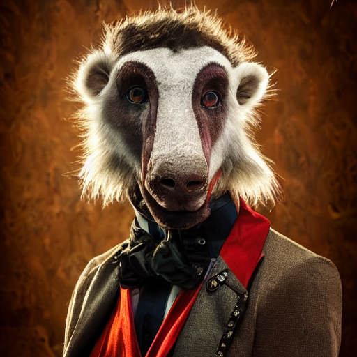 A horse performer dressed in a suit looking very fancy.